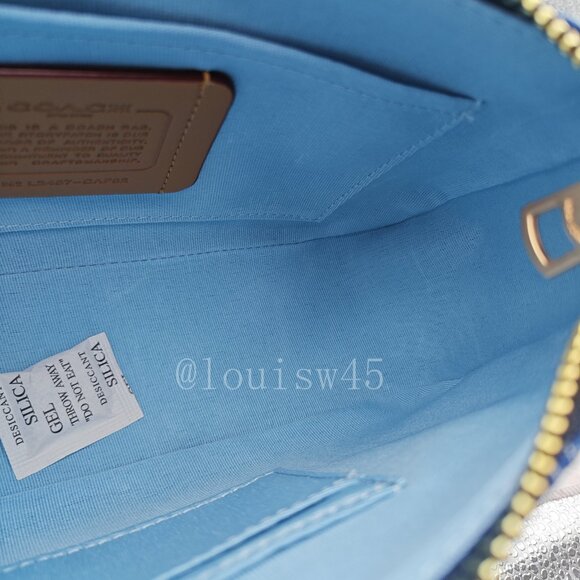 Coach Teri Crossbody Bag Denim Blue - Picture 11 of 12